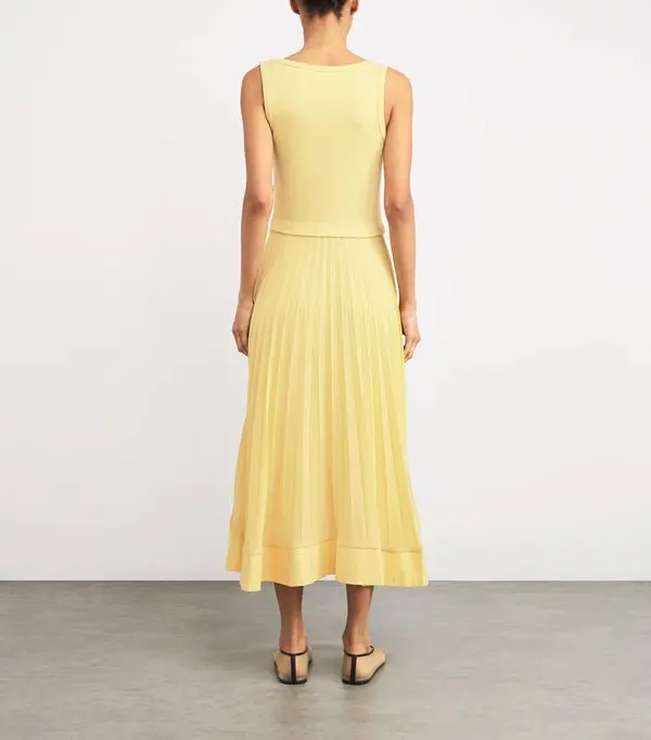 Katoenen Jacquard en Popline Midi-jurk