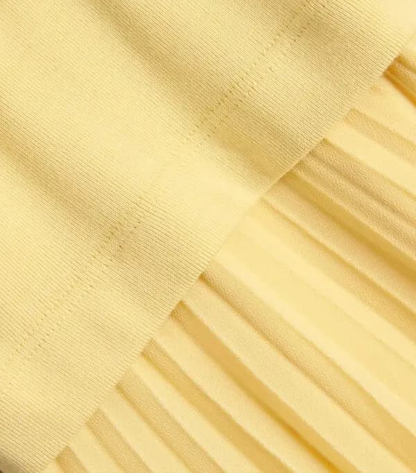 Katoenen Jacquard en Popline Midi-jurk