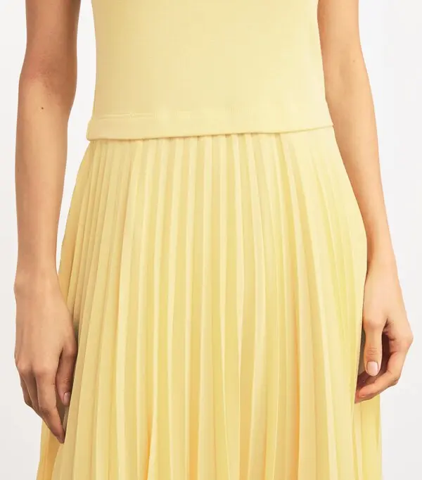 Katoenen Jacquard en Popline Midi-jurk